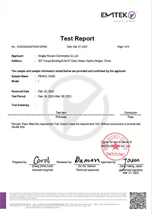 PHTHALATE TESTING PHTHALATE TESTING